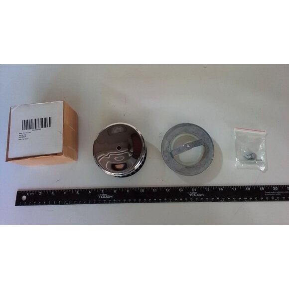 Chrome Air Cleaner Filter Filter 4" x 2" assembly for carburetor W/ 2 5/8" 2 5/1 - Picture 2 of 9